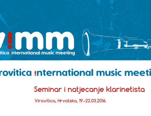 VIMM – SEMINAR I NATJECANJE KLARINETISTA